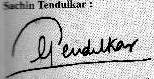 sachin'z autograph