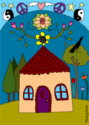 happy hippie house