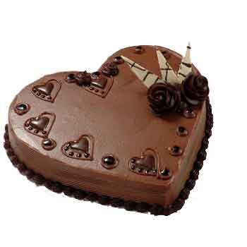 heart chocolate cake
