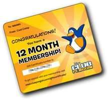 Club penguin gift card