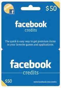 Facebook credit card.