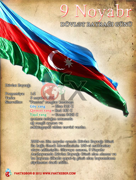 Azerbaijan Flag