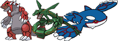 Groudon , raquaza , Kyogre