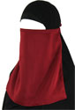 Burgandy Half Piece Niqab