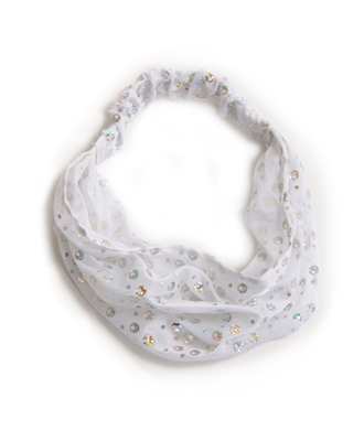 White Jeweled Underscarf