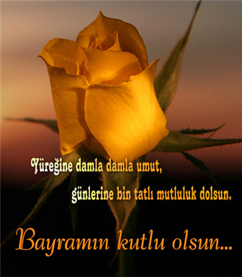 YÜREĞİNE DAMLA DAMLA UMUT...GÜNLERİNE BİN TATLI MUTLULUK DOLSUN...BAYRAMIN KUTLU OLSUN...