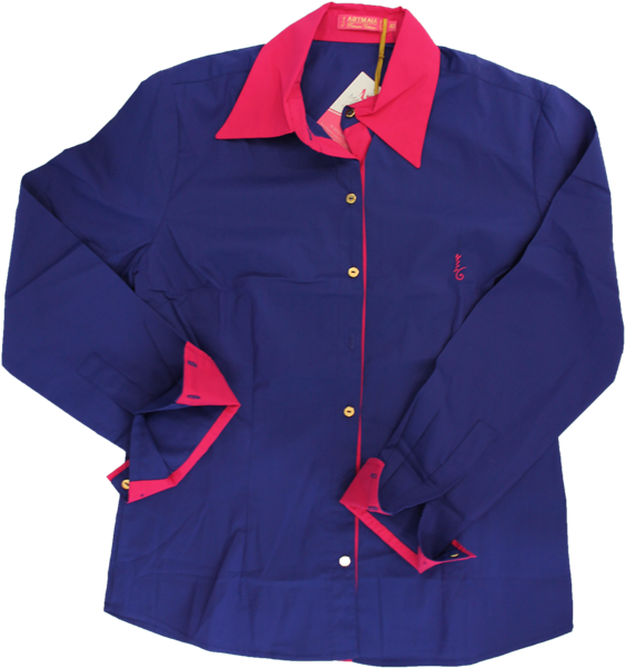 Azul com detalhes pink