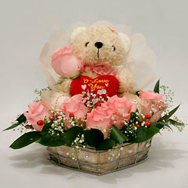 in flower basket
