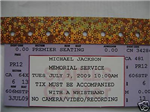 Michael Jackson Memorial Service Ticket