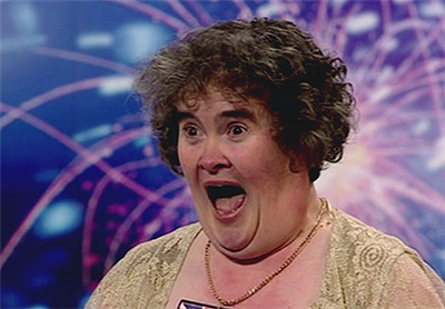 Shocked Susan Boyle