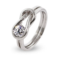 Sterling Silver Eternal Love Knot Ring