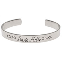 1,000 Kisses Stainless Steel Poesy Bracelet