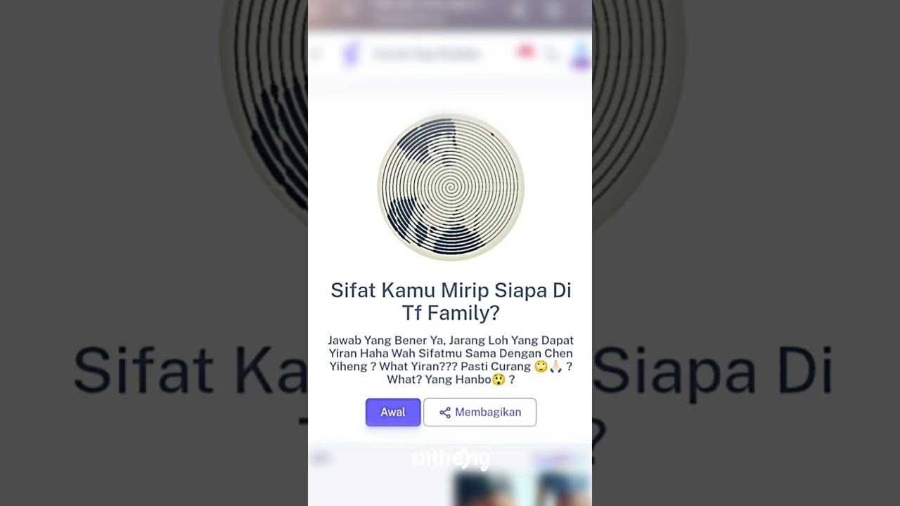 Sifat kamu mirip siapa di tf Family! 