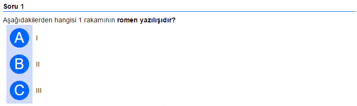 3.Sınıf Matematik Testi