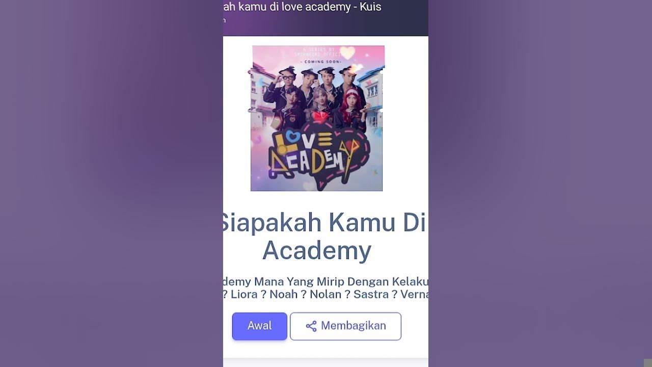 Love academy kuis