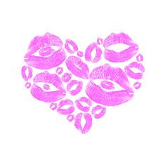Purple Hearts Kiss