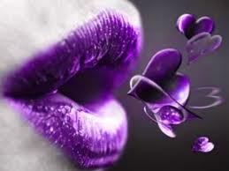 Purple Hearts Kiss