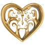 GOLD ORNAMANT HEART