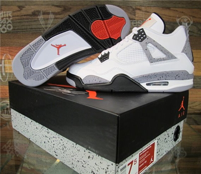 Air Jordan 4 White/Cement Grey 