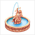 Valentines cupid fountain