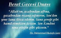 BERAT KANDILININZ MUBAREK OLSUN