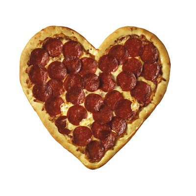 heart pizza