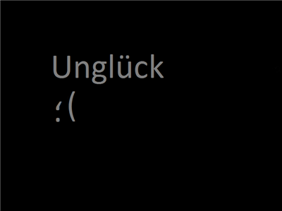Unglück.